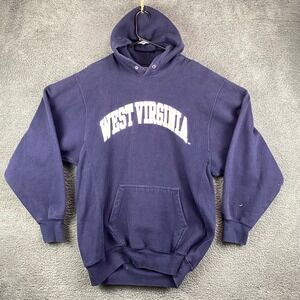 Vintage Steve & Barrys West Virginia Mountaineers Hoodie Sweatshirt Mens Large